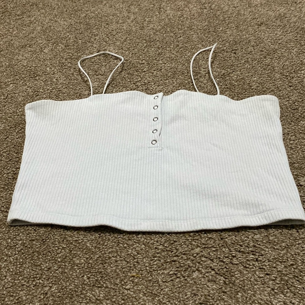 Blue 1/2 button Cami top